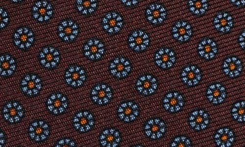 Shop Jack Victor Mackay Floral Print Silk Tie In Maroon