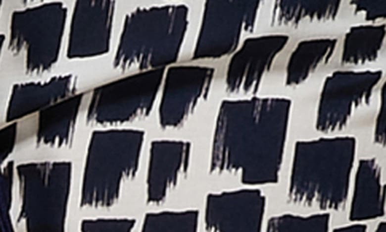 Shop Marina Rinaldi Liriche Abstract Print Pants In Optical White/ Navy