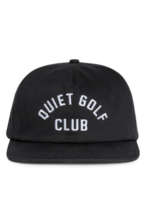 Cotton Twill Baseball Cap in Black