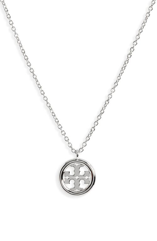 Tory Burch Miller Pendant Necklace in Tory Silver at Nordstrom