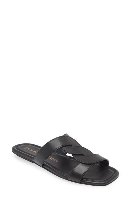 Shop Stuart Weitzman Ibiza Slide Sandal In Black
