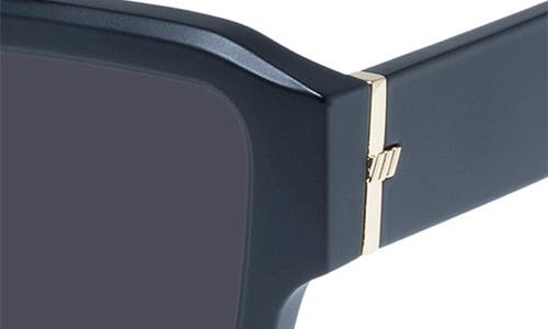 Le Specs Polygraph 55mm Rectangular Sunglasses In Matte Black