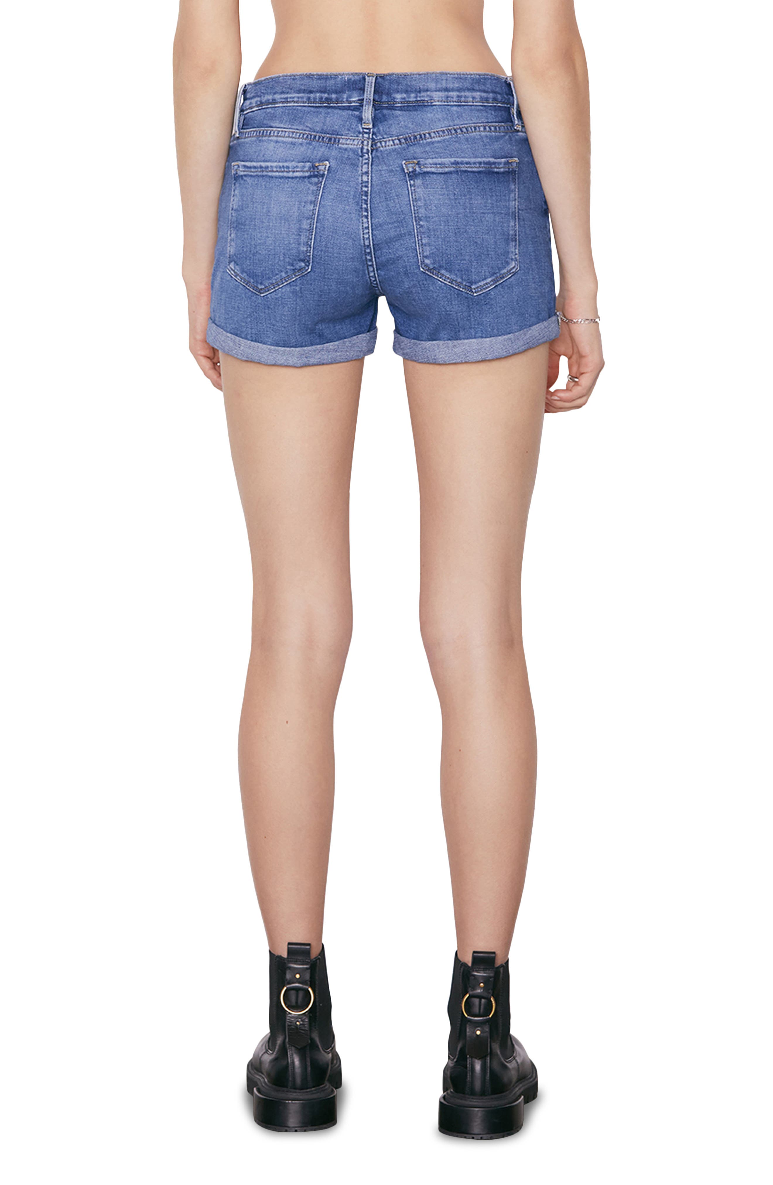 FRAME Le Cutoff High Waist Denim Shorts 