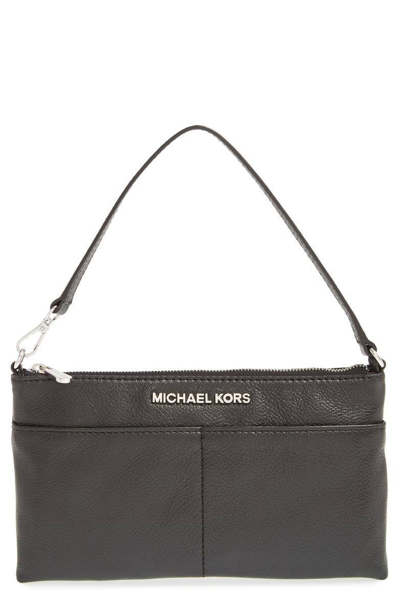 MICHAEL Michael Kors 'Large Bedford' Pebbled Leather Wristlet | Nordstrom