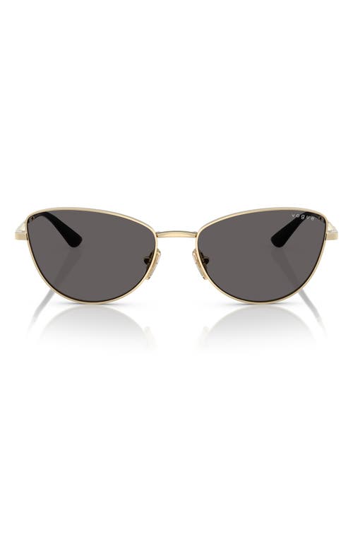 VOGUE 56mm Polarized Butterfly Sunglasses in Pale Gold 