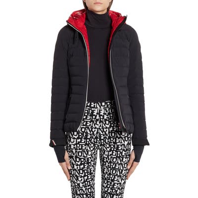 Moncler Bruche Belted Down Puffer Ski Jacket, (fits like 6-8 US) - Black