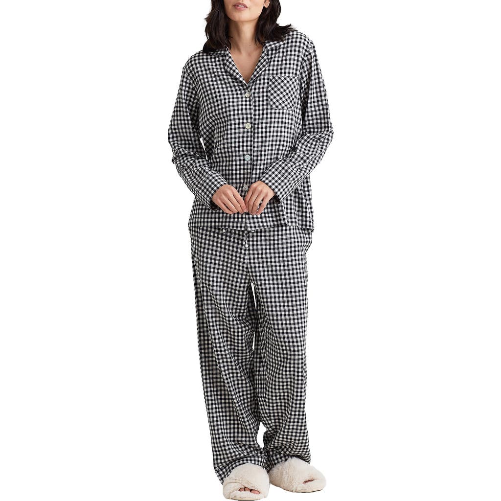 PAPINELLE PAPINELLE SEERSUCKER GINGHAM COTTON & LENZING™ ECOVERO™ VISCOSE PAJAMAS