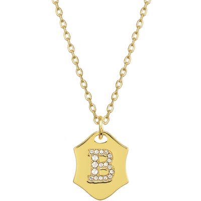 Stella + Ruby Nom De Plume Initial Pendant Necklace