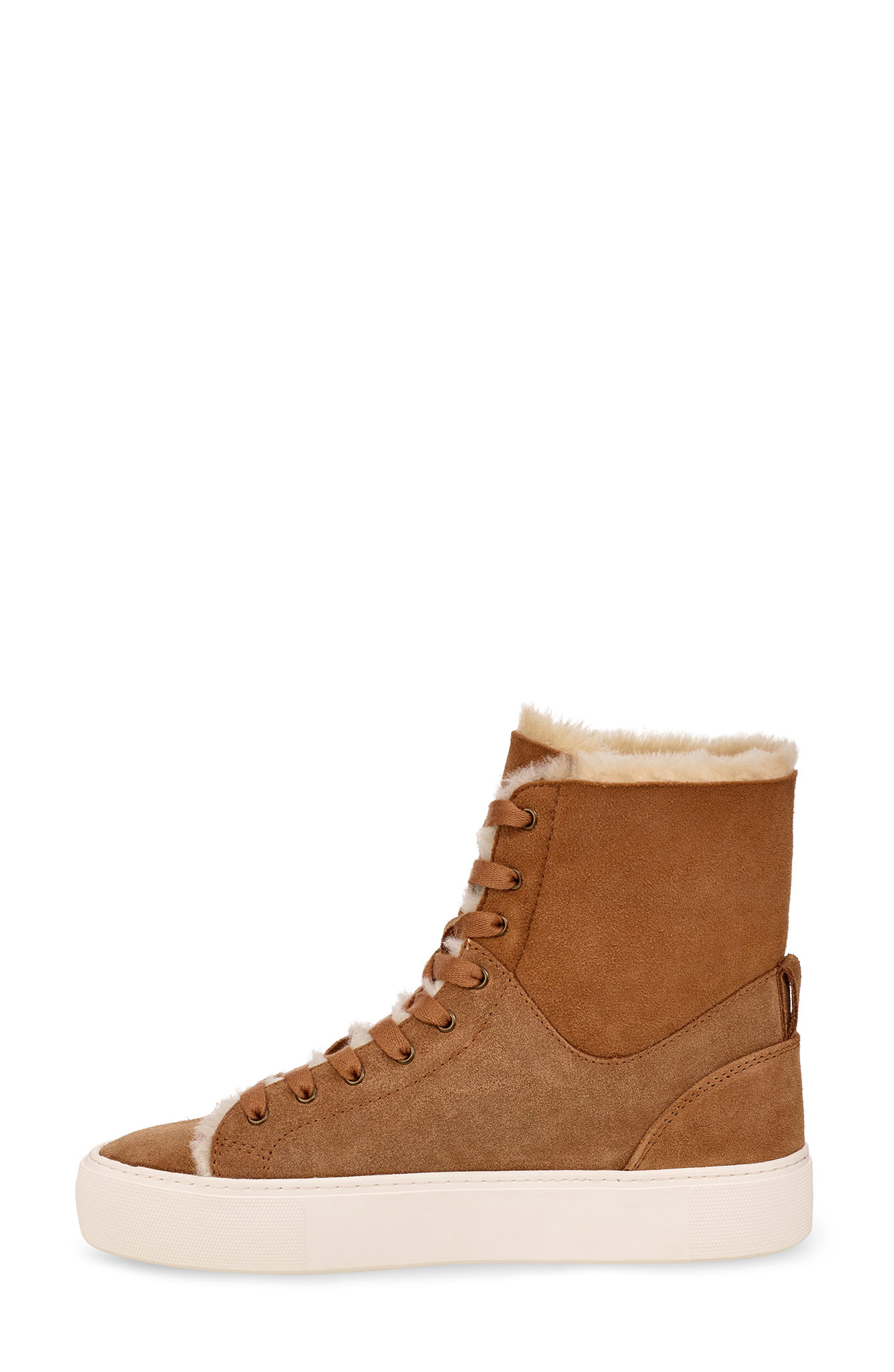 beven genuine shearling high top sneaker