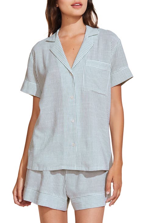 Nautico Stripe Short Sleeve Shirt & Shorts Pajamas