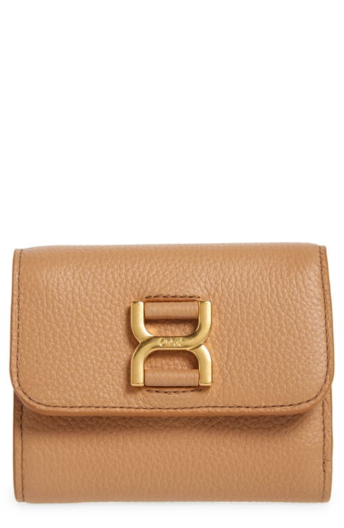 Chloé Marcie Leather Trifold Wallet in Light Tan 26X at Nordstrom