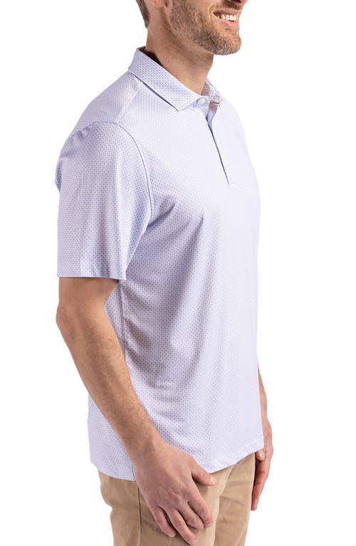 Cutter & Buck Pike Diamond Dot Print Polo In Hyacinth