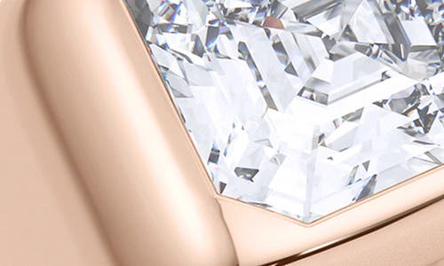 Hautecarat Asscher Cut Lab Created Diamond Signet Ring In 3.00 Ctw 18k Rose Gold