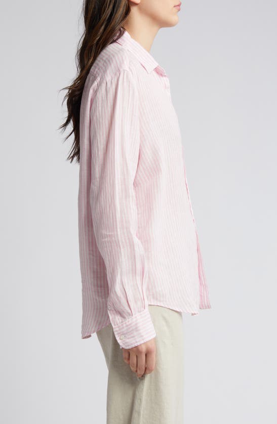 Shop Frank & Eileen Eileen Relaxed Button-up Shirt In Pink Stripe