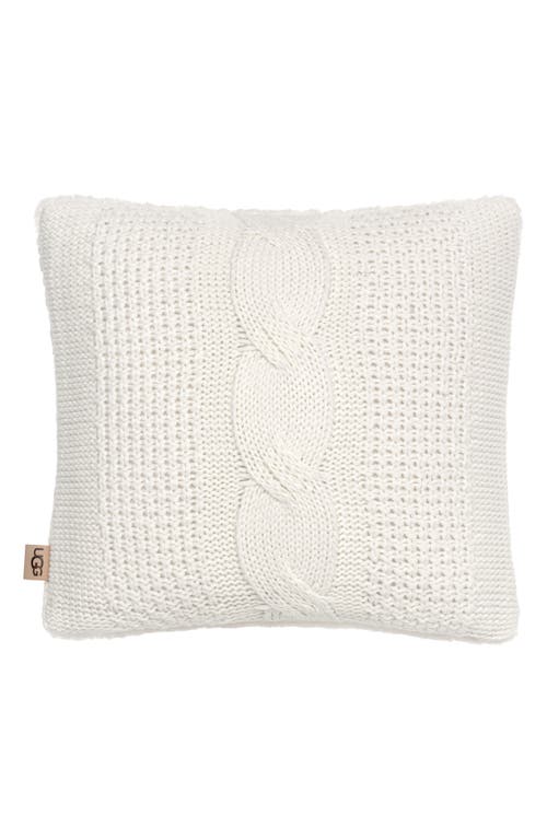 UGG(R) Erie Cable Knit Accent Pillow in Snow