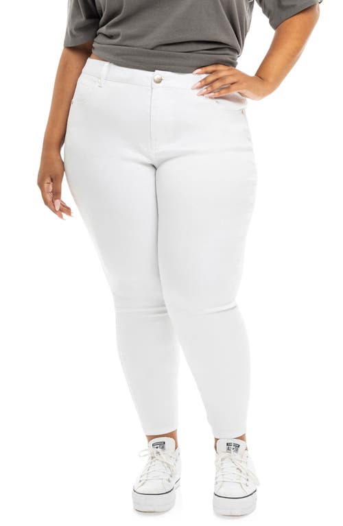 Butter High Waist Ankle Skinny Jeans in White