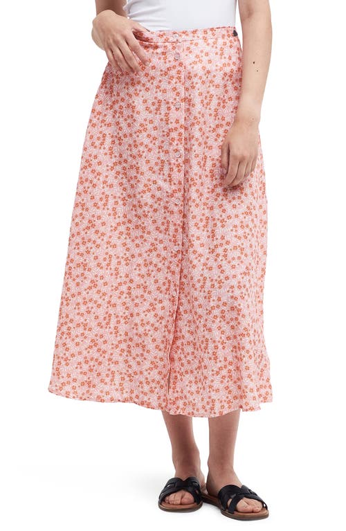 Sandgate Floral Print Midi Skirt in Pink Multi
