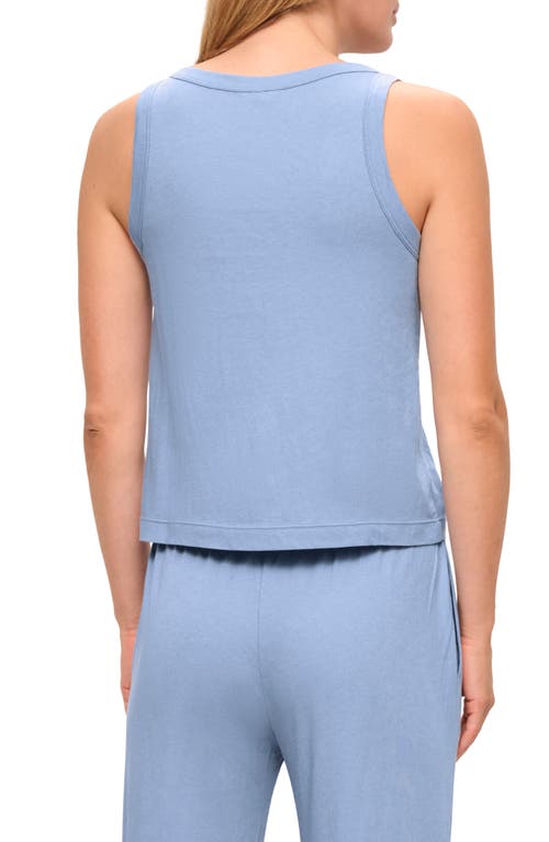 Shop Eberjey Solid Pajama Tank Top In Wedgewood Blue