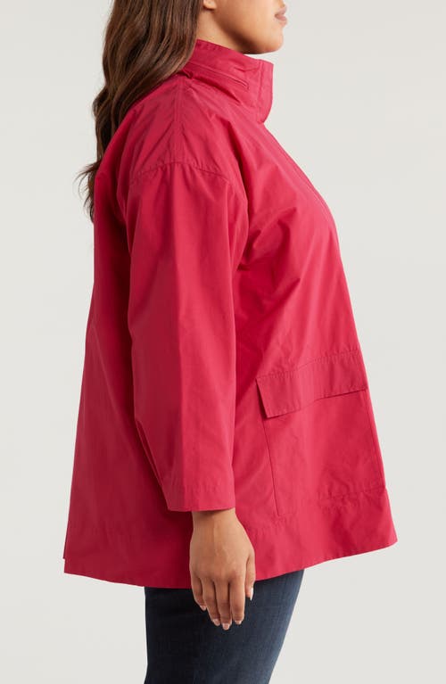 Shop Eileen Fisher Stand Collar Jacket In Azalea