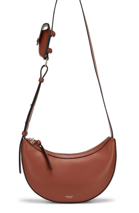Oryany Rookie Half-moon Leather Crossbody Bag In Toffee Tan