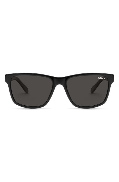 Shop Quay Australia On Tour 43mm Square Polarized Sunglasses In Black/black Polarized
