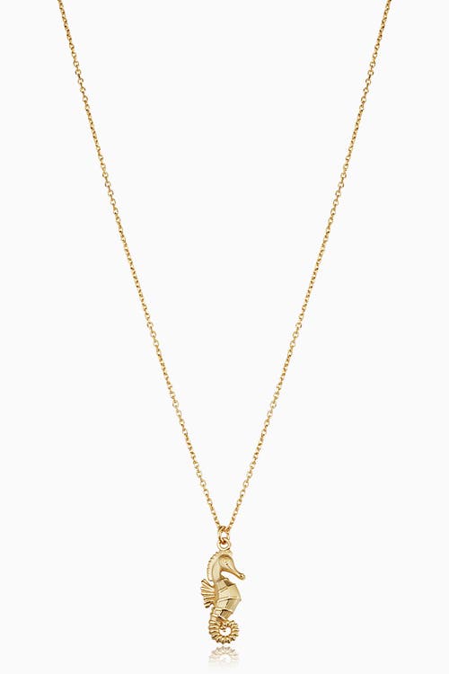 Shop Oradina 14k Yellow Gold Seahorse Pendant Necklace