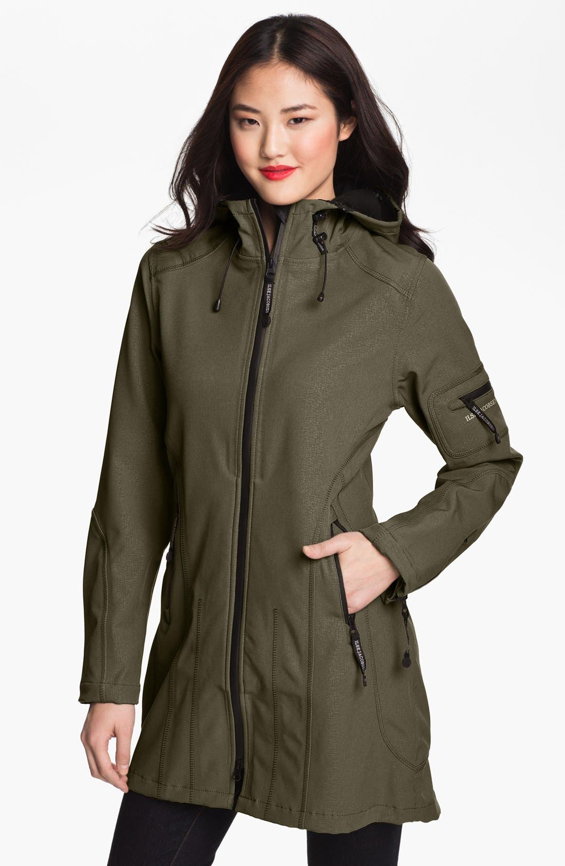army green rain jacket