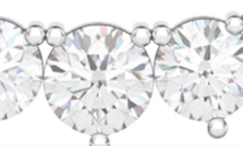 Hautecarat Graduated Lab Created Diamond Tennis Necklace In White Gold/diamond