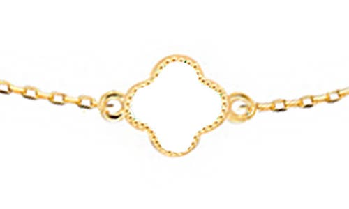 Gabi Rielle Effortless Staples Bloom & Luck Charm Necklace In Gold/white