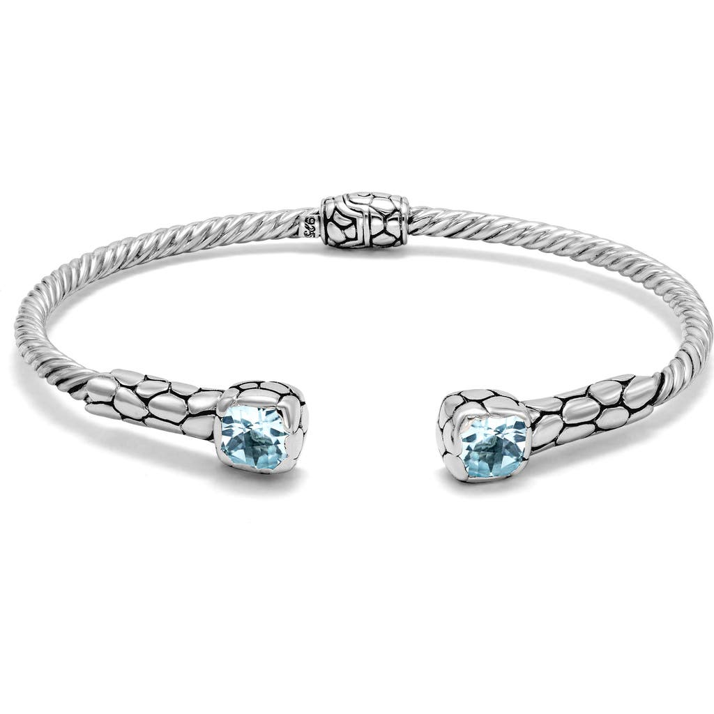 Samuel B. Pebble Blue Topaz Bangle Bracelet In Blue