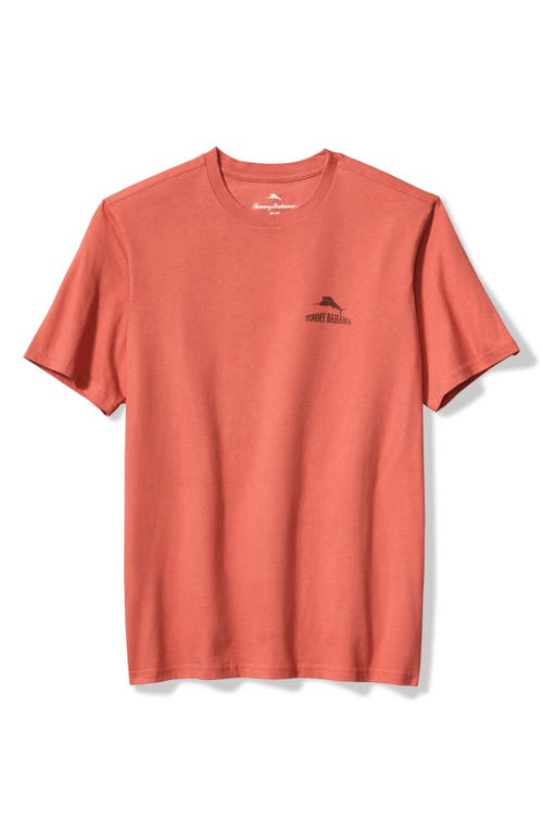 Shop Tommy Bahama Bar For The Course Graphic T-shirt In Red Ginger