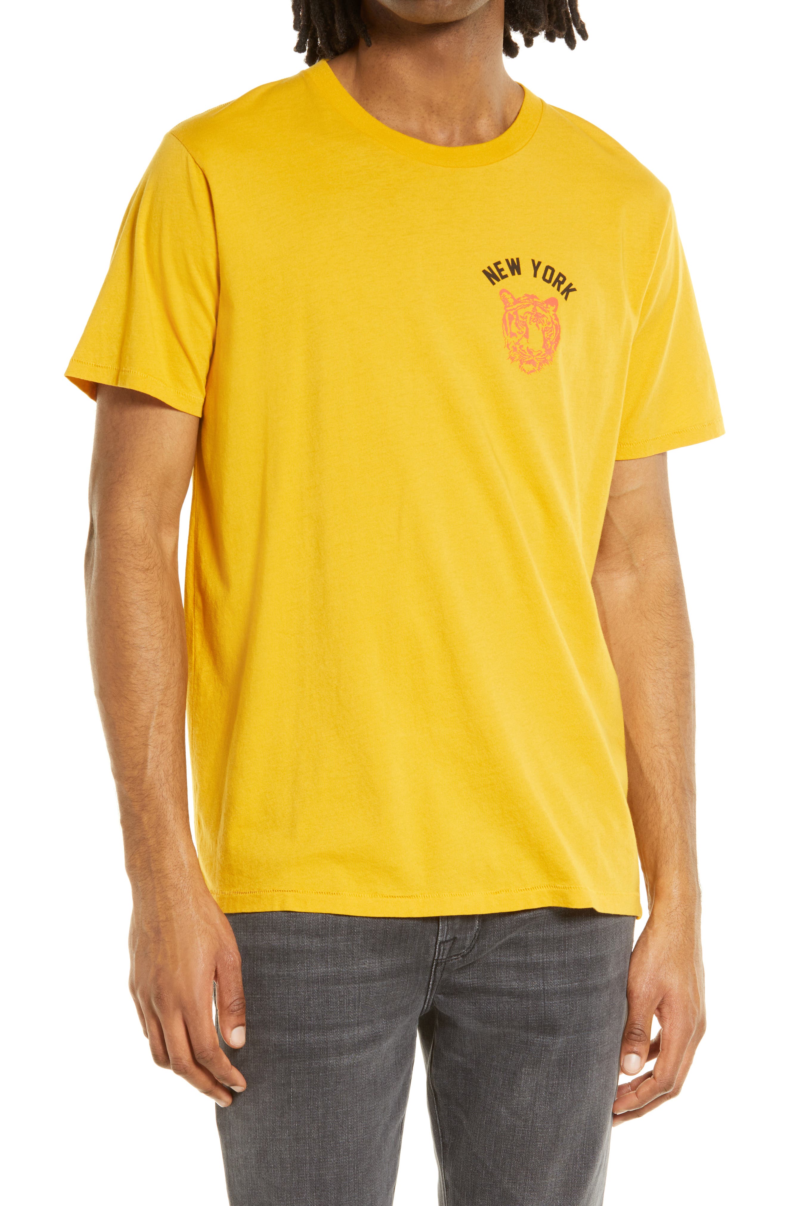 graphic tee with yellow