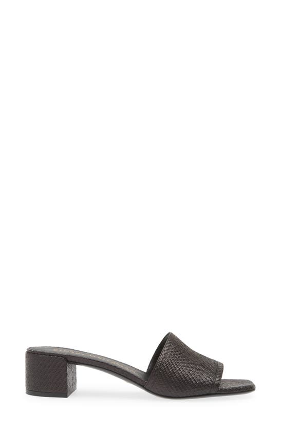 Shop Stuart Weitzman Cayman 35 Block Slide Sandal In Black