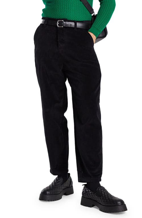 ASOS DESIGN Oversize Tapered Trousers in Black