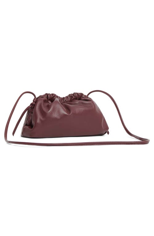 Shop Mansur Gavriel Mini Cloud Leather Clutch In Pomegranate