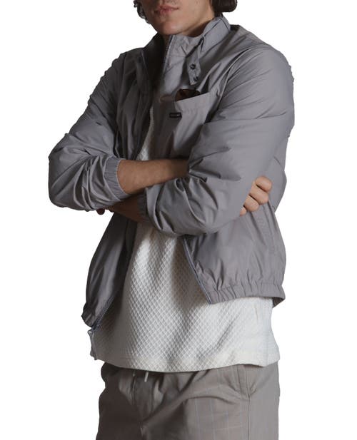 Shop Members Only Windbreaker Packable Jacket In Light Grey