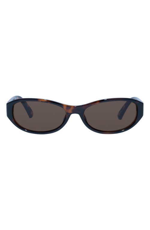 Shop Le Specs Don't Cha 56mm Oval Sunglasses In Tort