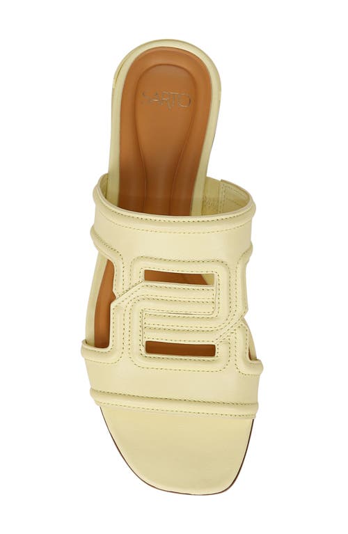 Sarto By Franco Sarto Marina Slide Sandal In Yellow