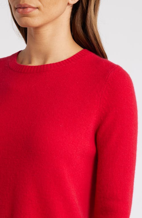 Shop Caslonr Caslon(r) Cashmere Crewneck Sweater In Red Lychee