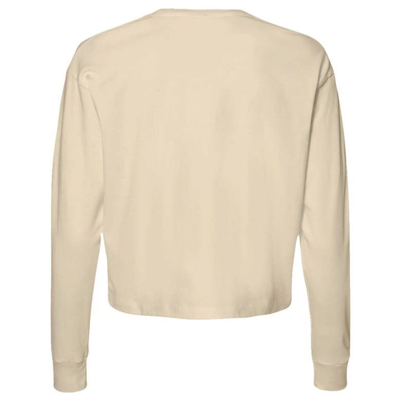 Shop Image One Natural Purdue Boilermakers Comfort Colors Basketball Cropped Long Sleeve T-shirt