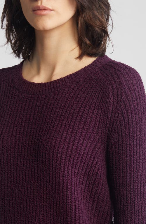 Shop Eileen Fisher Organic Cotton Sweater In Blackberry