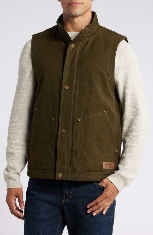 Shop Pendleton Pine Grove Canvas Vest In Dark Olive