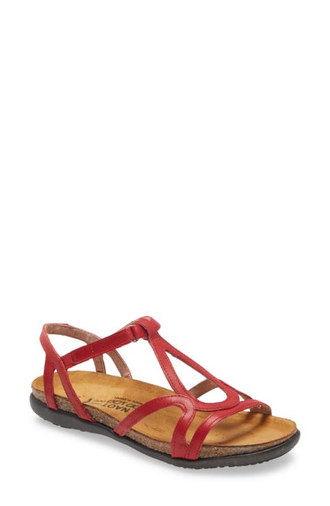 Red T-Strap Sandals for Women | Nordstrom