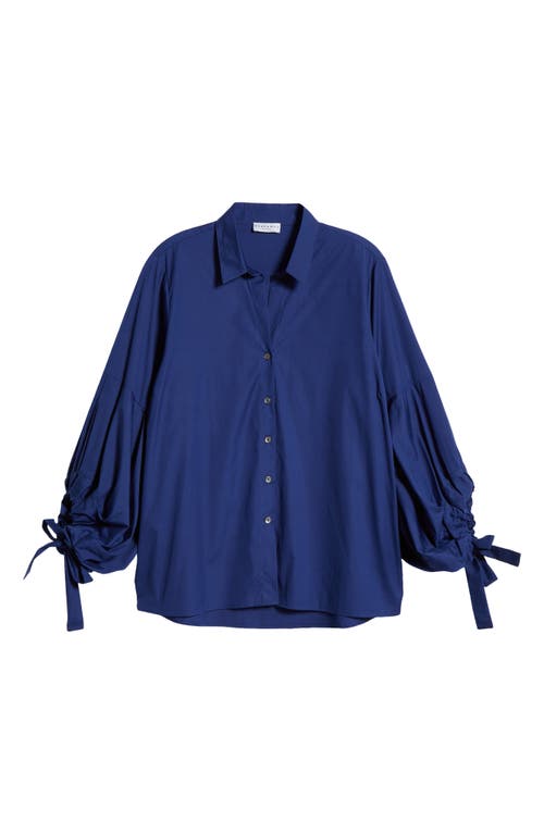 HARSHMAN HARSHMAN VIOLETTE COTTON POPLIN BUTTON-UP SHIRT