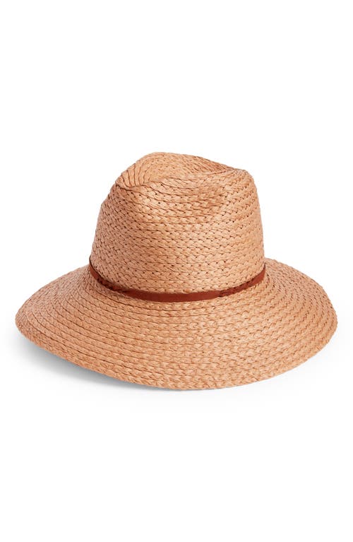 Treasure & Bond Relaxed Braided Paper Straw Panama Hat in Tan Bronze