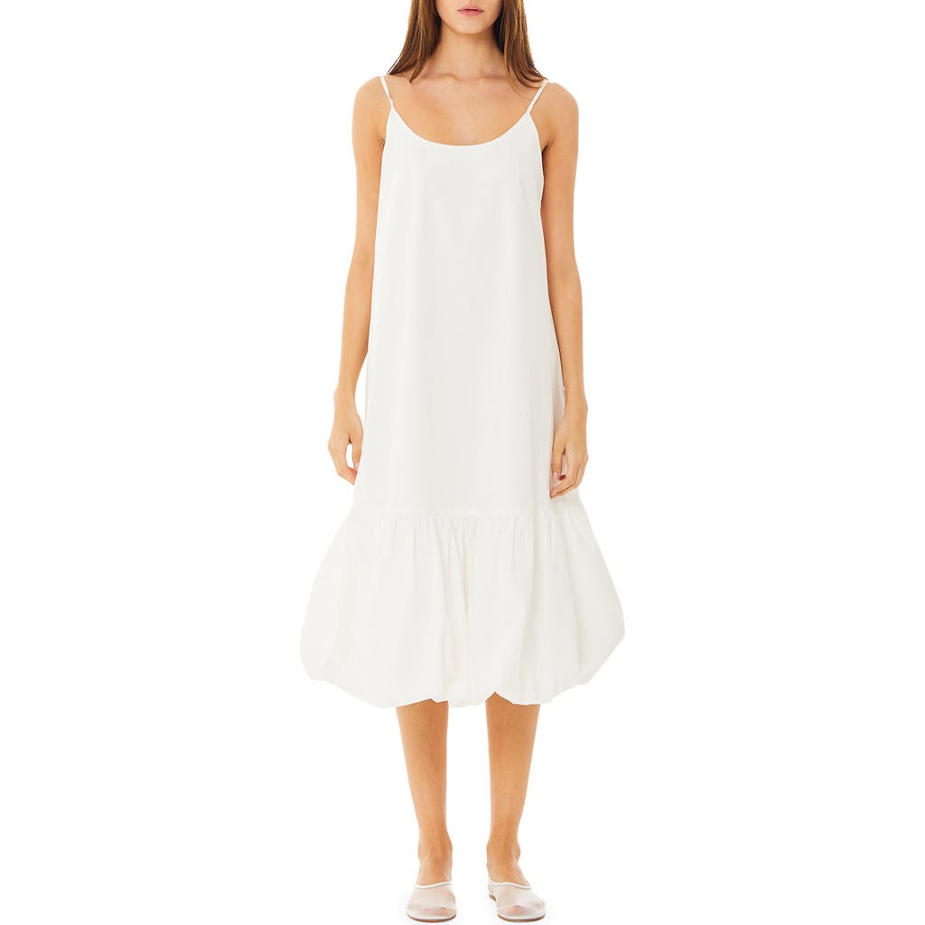 Find Me Now Cloud Bubble Hem Cotton Poplin Sundress In Cloud