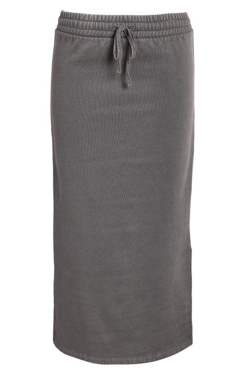 Shop Noisy May Meg Drawstring Maxi Skirt In Charcoal Gray Detail