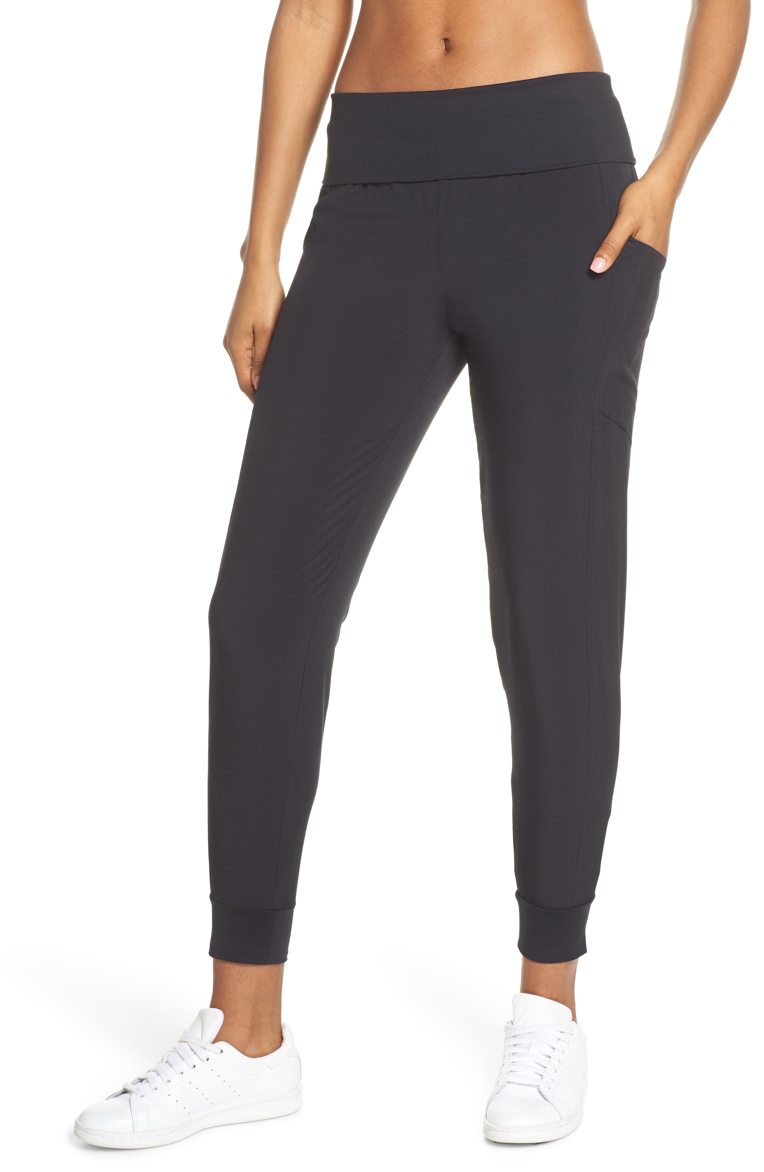 Zella Urban Fold Down Waist Ankle Pants Nordstrom