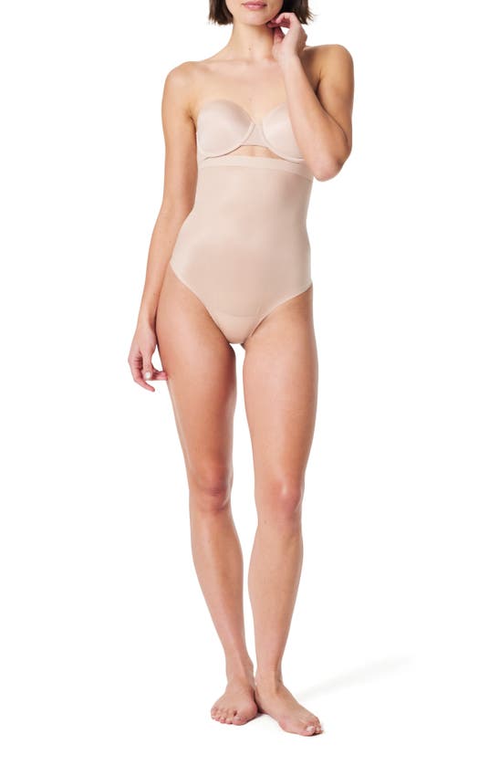 Shop Spanx ® Thinstincts 2.0 High Waist Shaping Thong In Champagne Beige