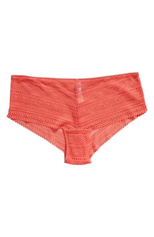 Etam Sublime We Care Lace Boyshorts in Coral at Nordstrom, Size X-Large